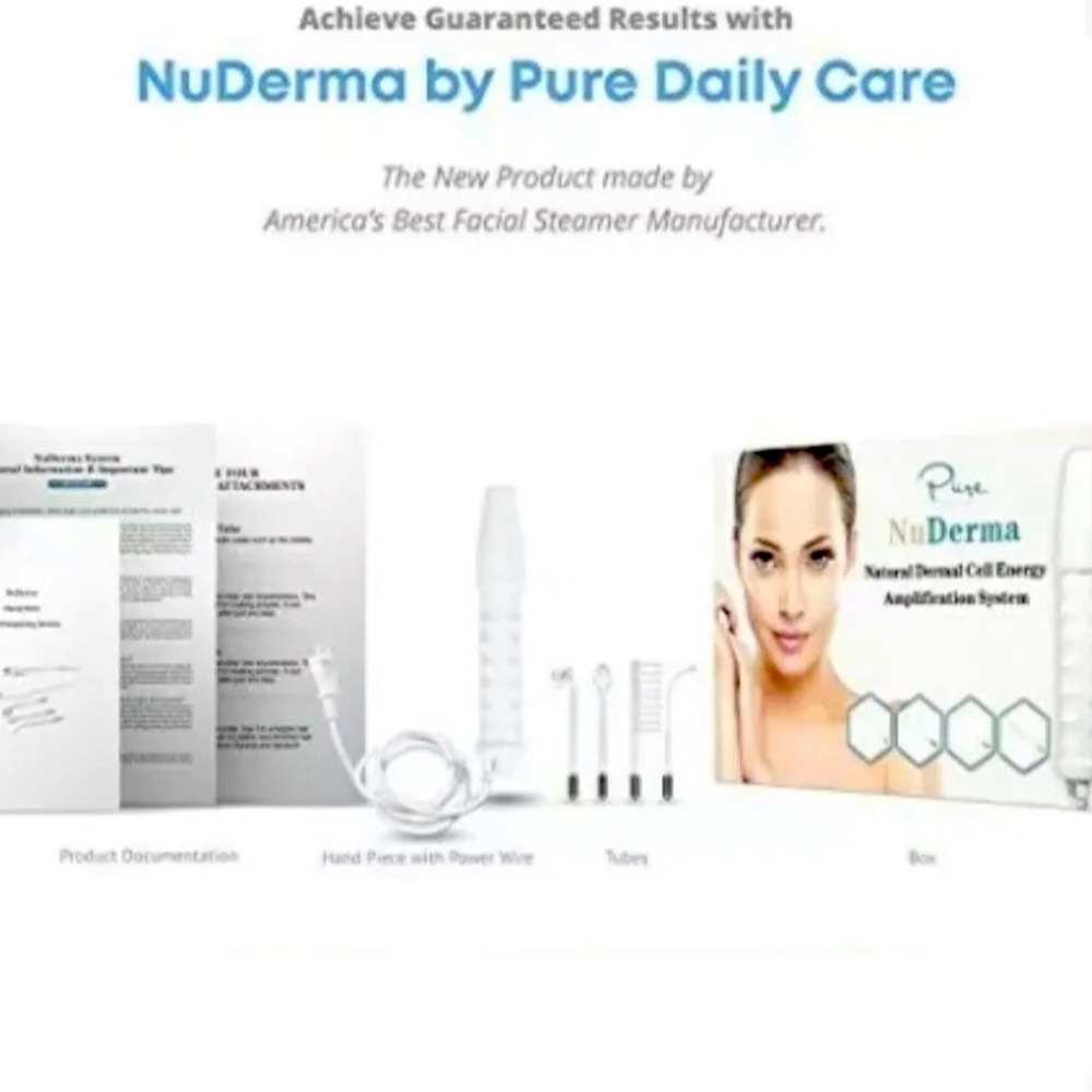 NuDerma Skin Wand - Portable Handheld High Frequency Skin Therapy Machine.